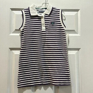 Wimbledon Tennis Girls pique polo dress size 4-5 EUC